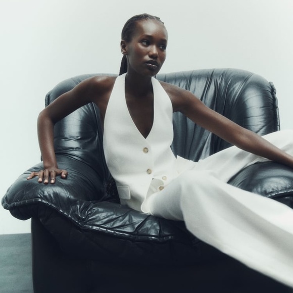 Zara OPEN BACK HALTER VEST - Picture 7 of 16